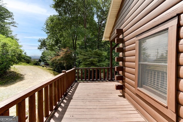 view of wooden deck