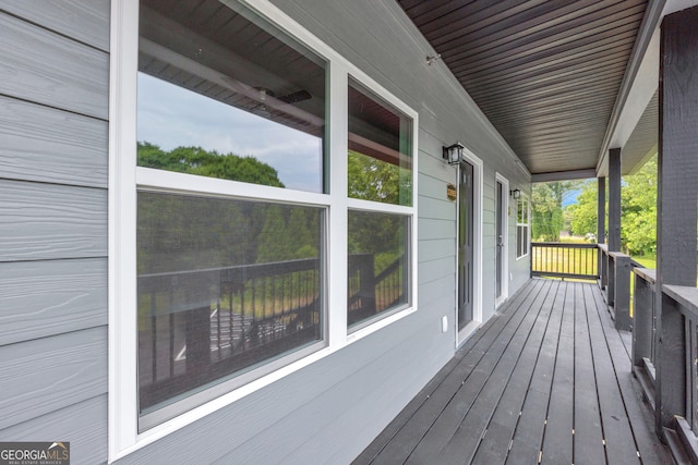 view of wooden terrace