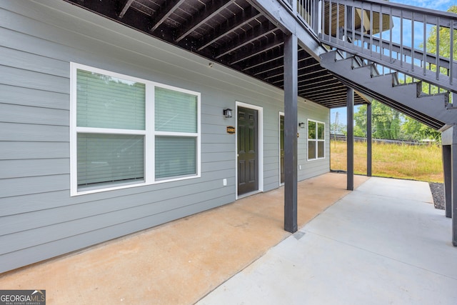 339 Gainesville, Carnesville, GA 30521 - view of patio / terrace featuring stairs