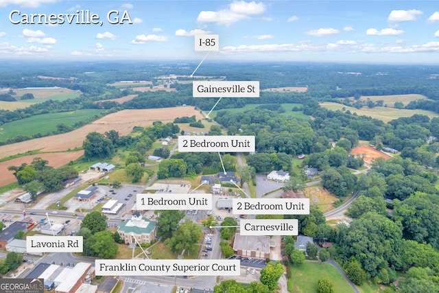 339 Gainesville, Carnesville, GA 30521 - aerial view of property's location