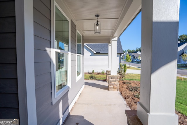 view of patio / terrace with a porch