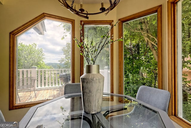 view of sunroom