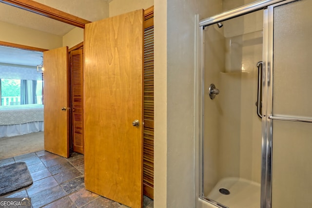 bathroom featuring walk in shower