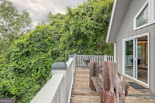 view of wooden deck