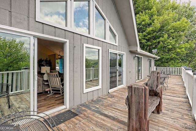 view of wooden deck