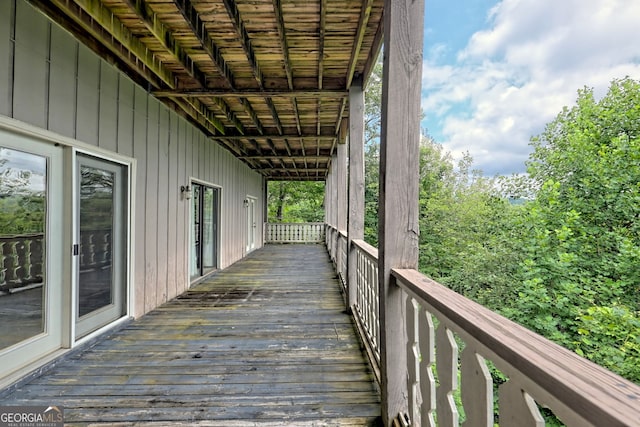 view of wooden terrace