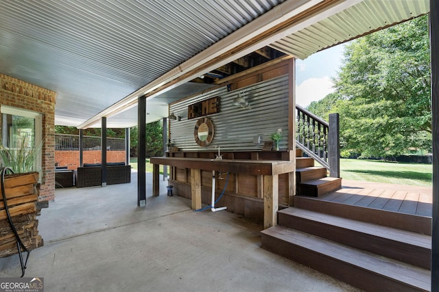 view of patio / terrace featuring an outdoor living space