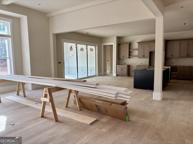 interior space featuring light hardwood / wood-style flooring