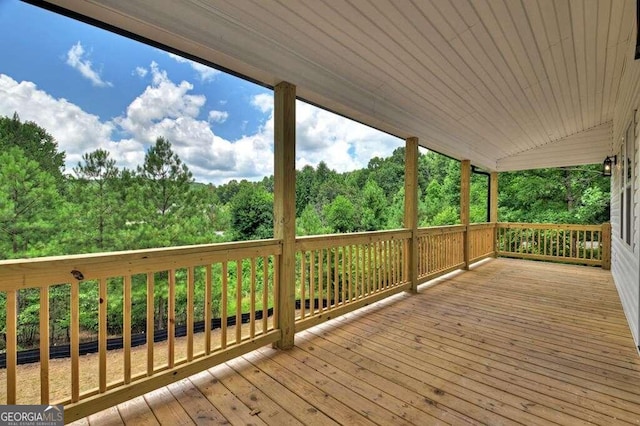 view of wooden terrace