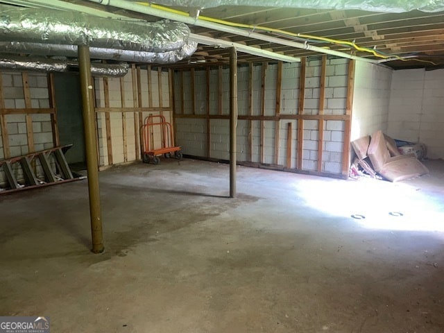 view of basement