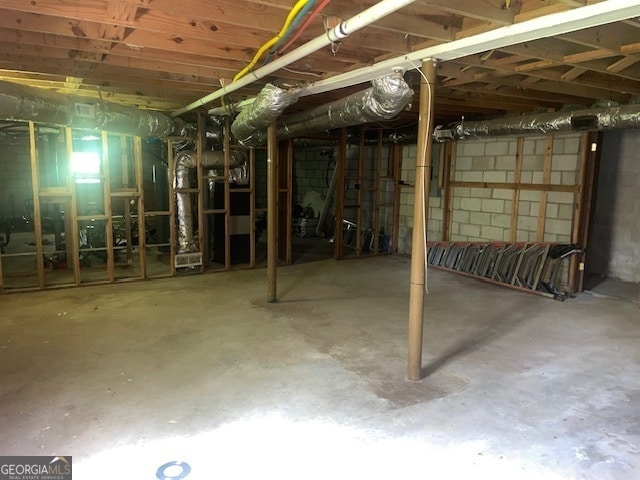 view of basement