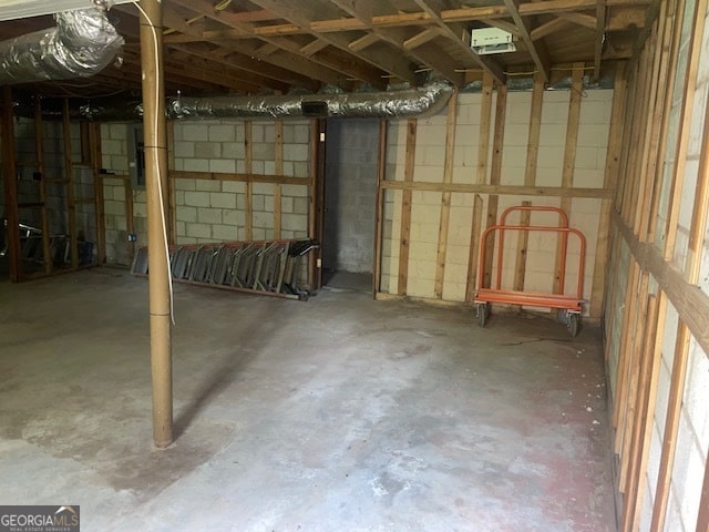 view of basement