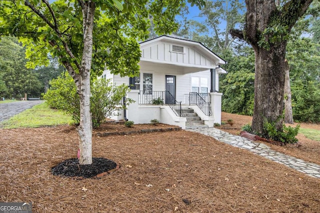 bungalow-style home with a porch