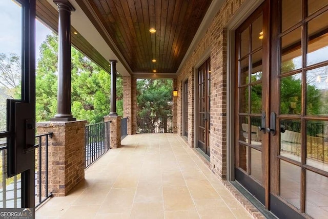 view of patio with french doors