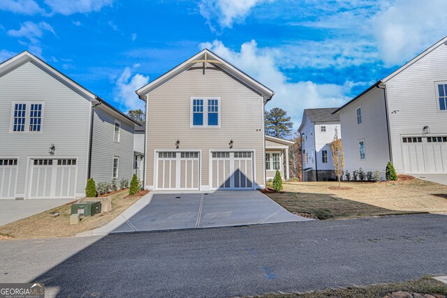 front of property featuring a garage