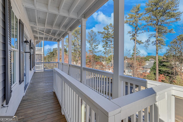 view of wooden deck