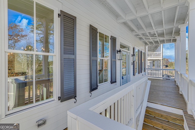 view of wooden deck