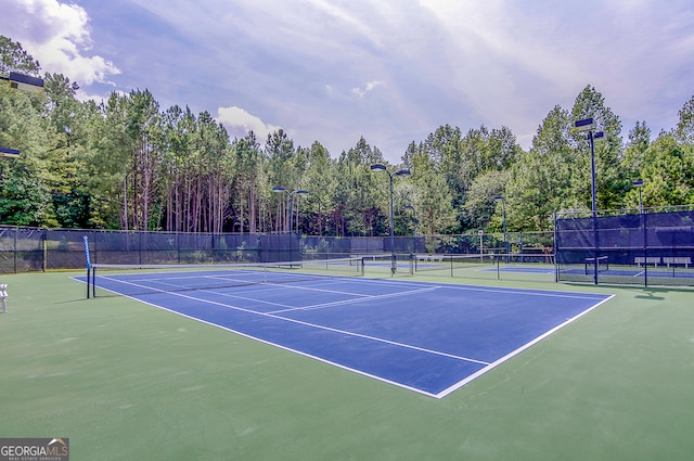 view of tennis court