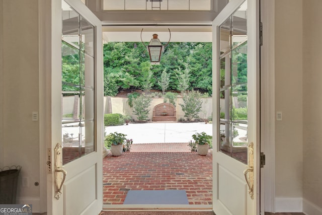 doorway with plenty of natural light