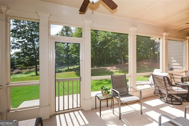 view of sunroom