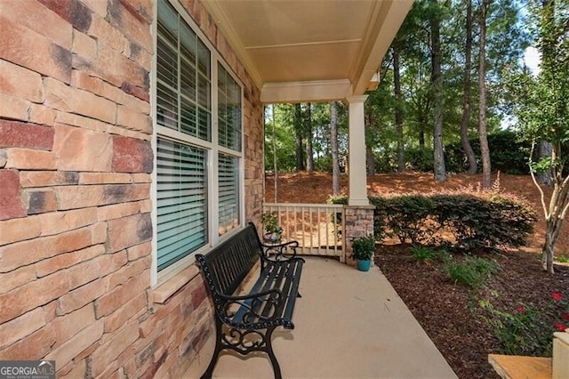 view of patio / terrace featuring a porch