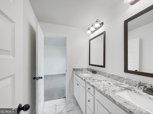 bathroom featuring vanity and tile patterned floors