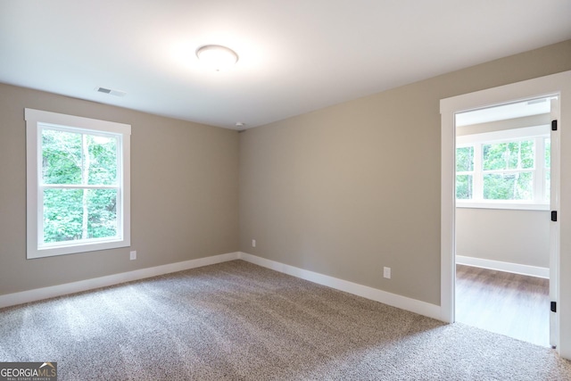 view of carpeted empty room