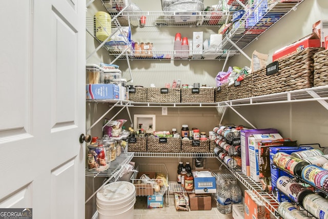 view of pantry