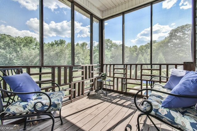 sunroom featuring plenty of natural light