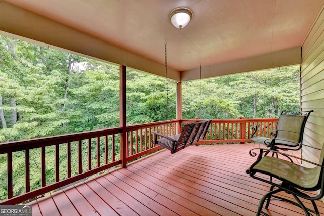 view of wooden deck