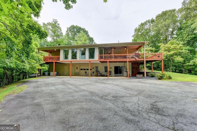 front of property featuring a deck