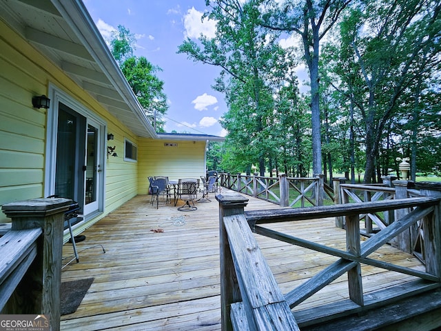 view of wooden terrace