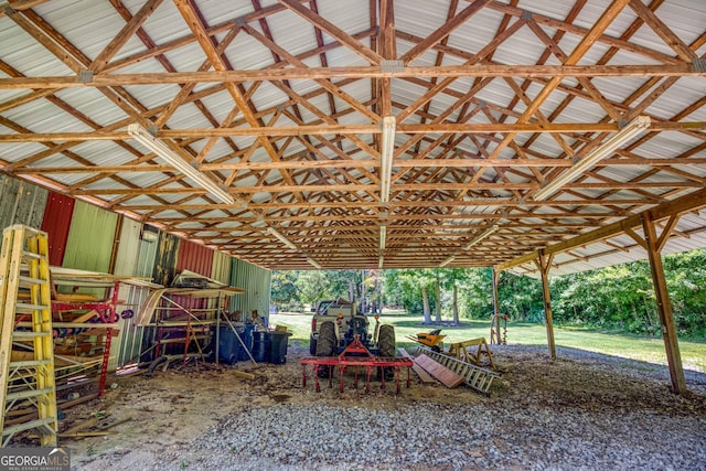 view of horse barn