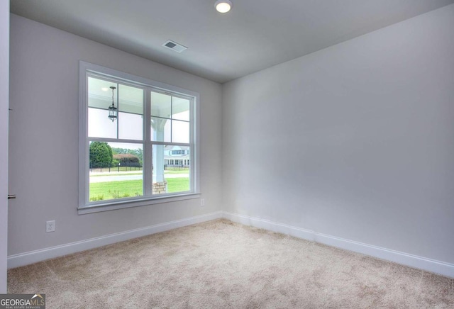 view of carpeted empty room