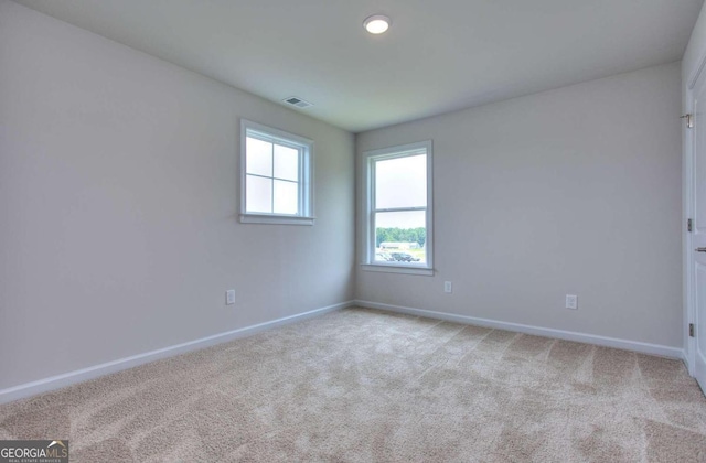 view of carpeted empty room