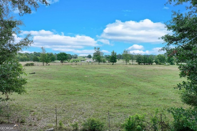 view of yard featuring a rural view