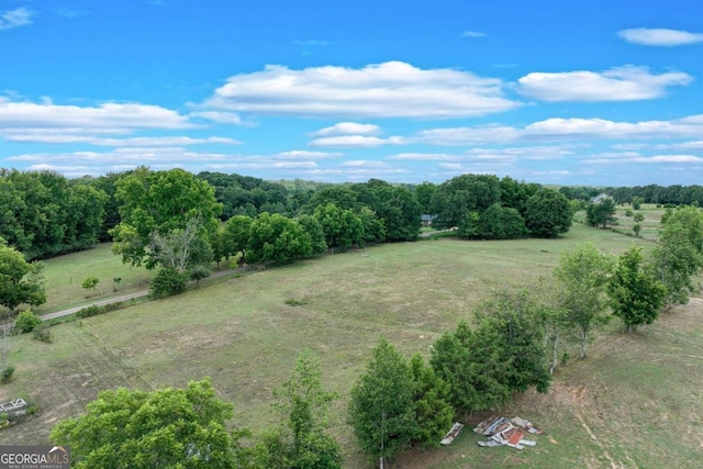 drone / aerial view with a rural view