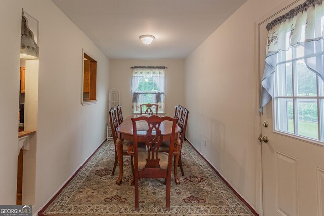 view of dining room