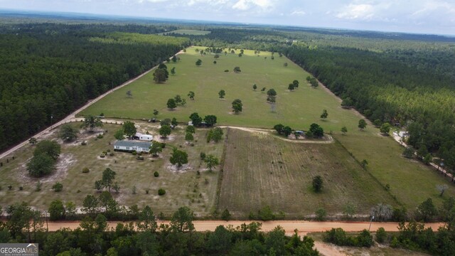 drone / aerial view featuring a rural view