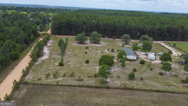 aerial view with a rural view