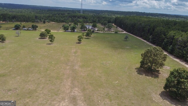 drone / aerial view featuring a rural view