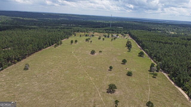 drone / aerial view with a rural view