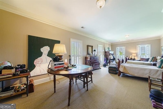71 Taff Rd, Taylorsville, GA 30178 - bedroom featuring crown molding and carpet flooring