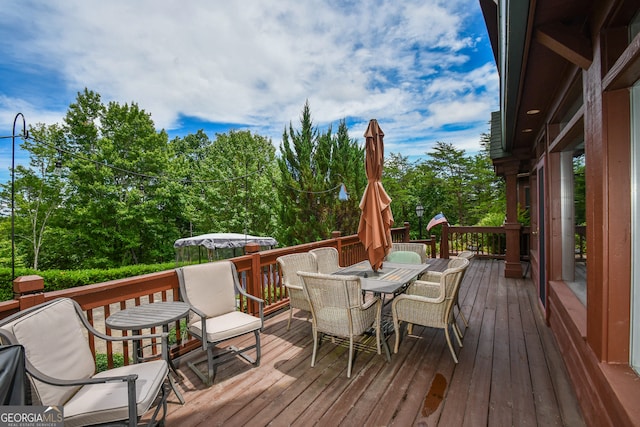 view of wooden terrace