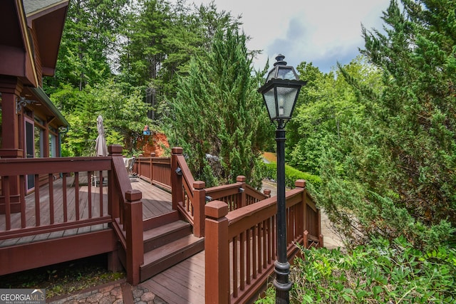 view of wooden terrace