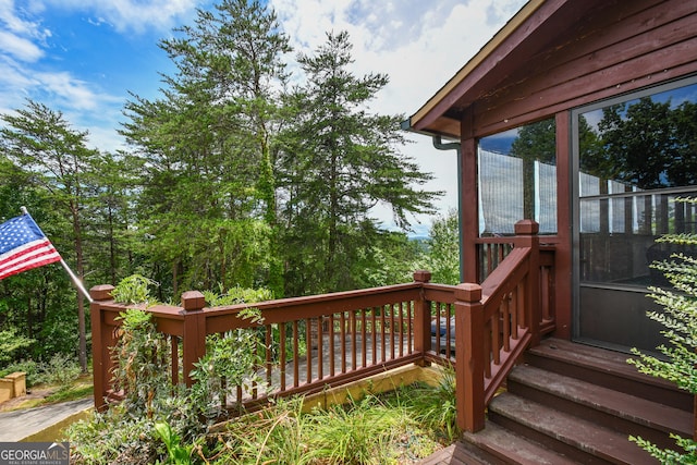 view of wooden terrace