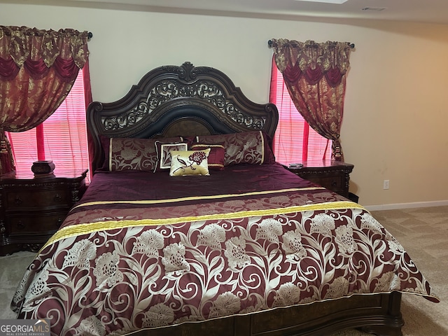 view of carpeted bedroom