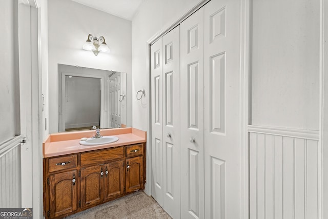 bathroom with vanity