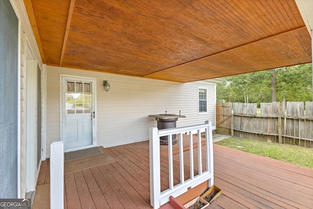 view of wooden terrace