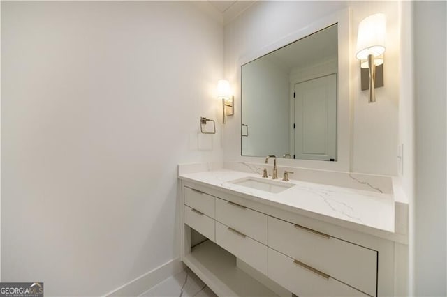 bathroom with vanity